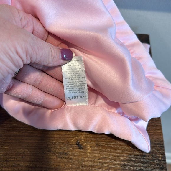 Carter's Unicorn lovey blanket, pink and white - Picture 2 of 6